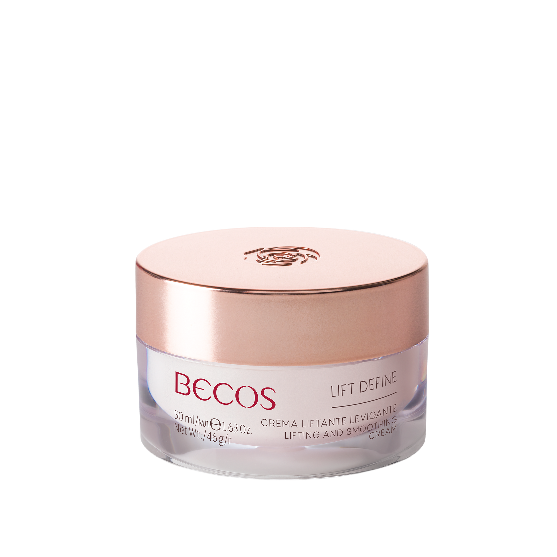 Una crema dalla texture morbida e vellutata, a effetto “cushion”, dall’azione liftante e ricompattante. Contrasta gli effetti negativi della gravità tissutale con azione rassodante sui cedimenti cutanei, distendendo rughe d’espressione e linee sottili. Una formulazione che agisce come se formasse una trama cosmetica per un risultato straordinario: l’ovale appare più definito, i segni del tempo levigati, la pelle visibilmente più morbida e compatta.