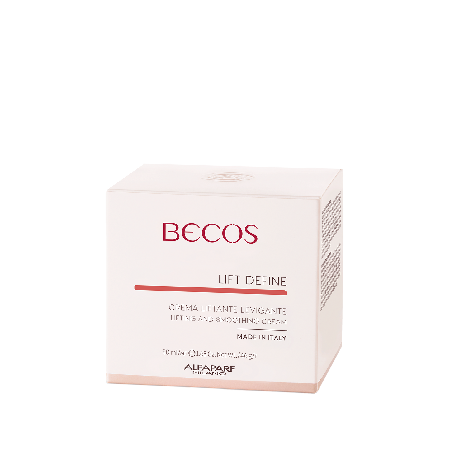 Una crema dalla texture morbida e vellutata, a effetto “cushion”, dall’azione liftante e ricompattante. Contrasta gli effetti negativi della gravità tissutale con azione rassodante sui cedimenti cutanei, distendendo rughe d’espressione e linee sottili. Una formulazione che agisce come se formasse una trama cosmetica per un risultato straordinario: l’ovale appare più definito, i segni del tempo levigati, la pelle visibilmente più morbida e compatta.