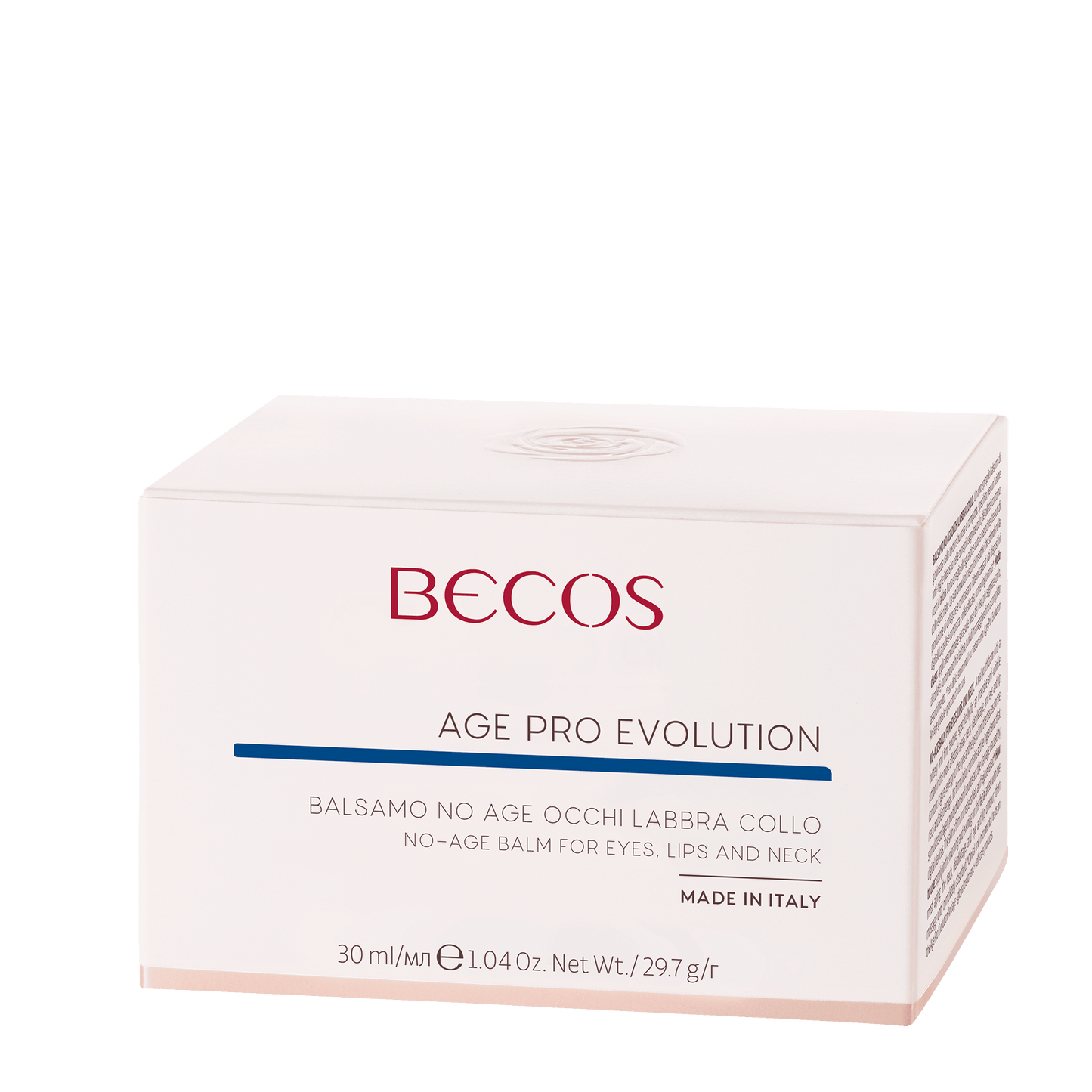 Un vero e proprio balsamo di giovinezza dalla texture burrosa e compatta, specifico per un’azione anti-rughe intensiva nelle zone più segnate: collo, décolleté, contorno occhi e labbra.