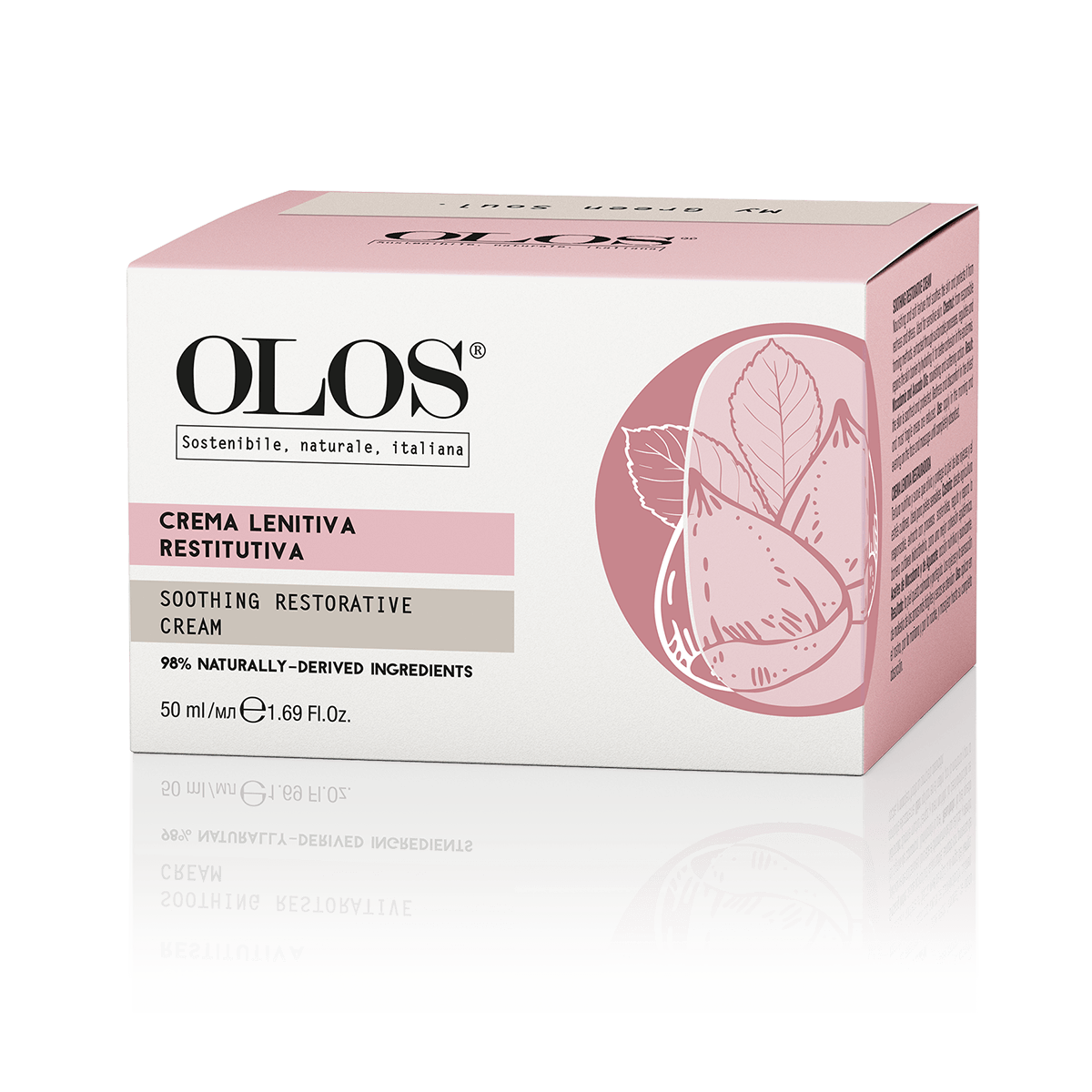 OLOS CREMA LENITIVA RESTITUTIVA. Crema lenitiva per pelli sensibili ed arrossate, dalla texture nutriente e morbida. Allevia e protegge la pelle da rossori e stress cutaneo. Contiene Burro di Karitè: emolliente, Vitamina E: antiossidante.