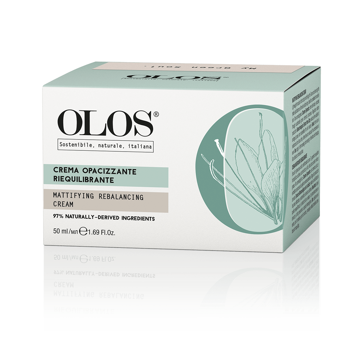 OLOS CREMA OPACIZZANTE RIEQUILIBRANTE. Crema viso per pelli grasse, miste ed impure, dalla texture leggerissima e di facile assorbimento. Opacizza la zona T e assicura l' equilibrio idro- lipidico cutaneo per tutta la giornata. Non comedogenica