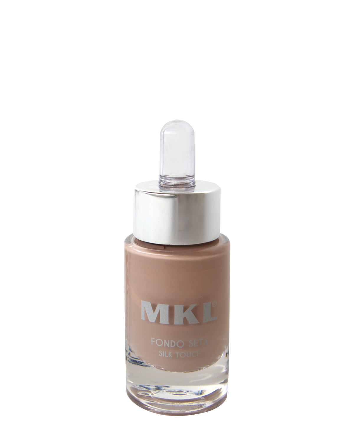 MKL Fondotinta liquido Silk Touch, dal finish naturale con copertura modulabile grazie alla texture setosa, leggerissima e impalpabile come seta; sul viso risulta confortevole e dura tutto il giorno. Grazie alla formula estremamente delicata, puoi utilizzarlo anche su palpebre e contorno occhi