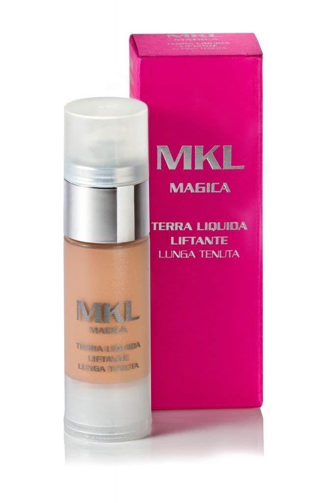 MKL - TERRA LIQUIDA con applicatore. Terra dalla texture liquida, a media copertura e lunghissima tenuta. Arricchita con collagene, acido jaluronico, microsfere della seta e vitamina E
