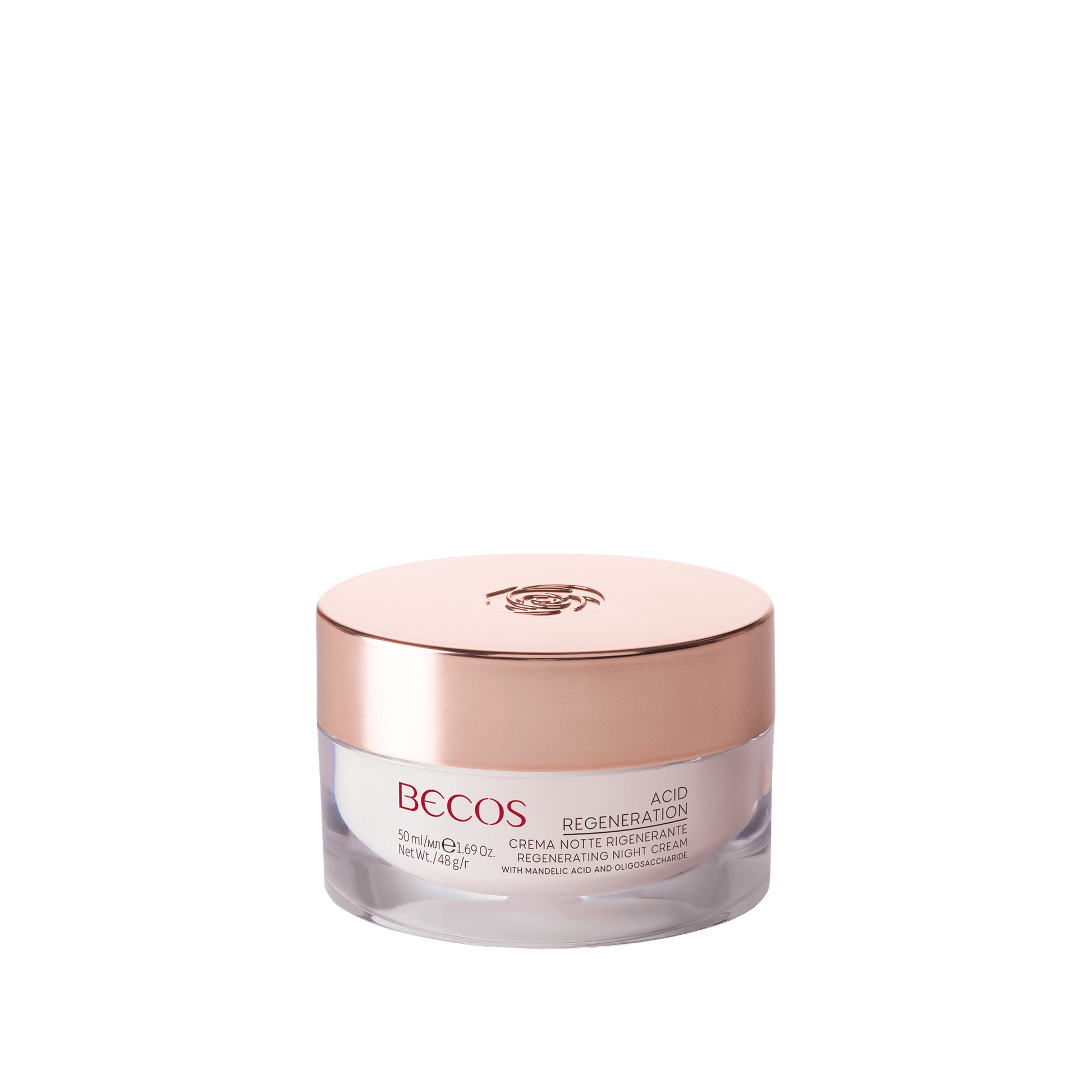La crema notte ha una formulazione straordinariamente efficace che agisce durante il sonno, momento durante il quale la pelle si rigenera, per accelerare il turnover cutaneo e attenuare la visibilità dei segni del tempo. A base di: vitamina E, Acido 18 Beta-Glicirretico, Acido Mandelico, Oligosaccaride